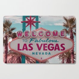 The Fabulous Las Vegas Sign, Retro Vintage Fine Art Photography Cutting Board