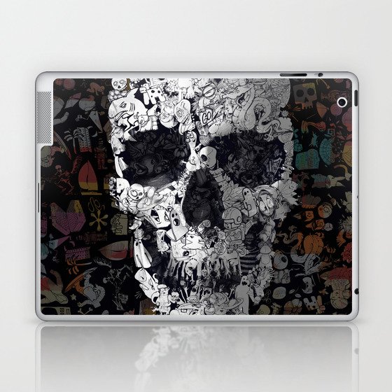 Doodle Skull Laptop & iPad Skin
