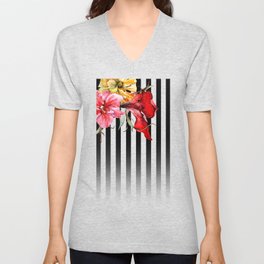 FLORA BOTANICA | stripes V Neck T Shirt