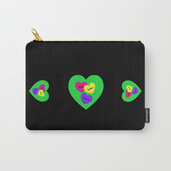 Be Mine Candy Heart Valentine Carry-All Pouch