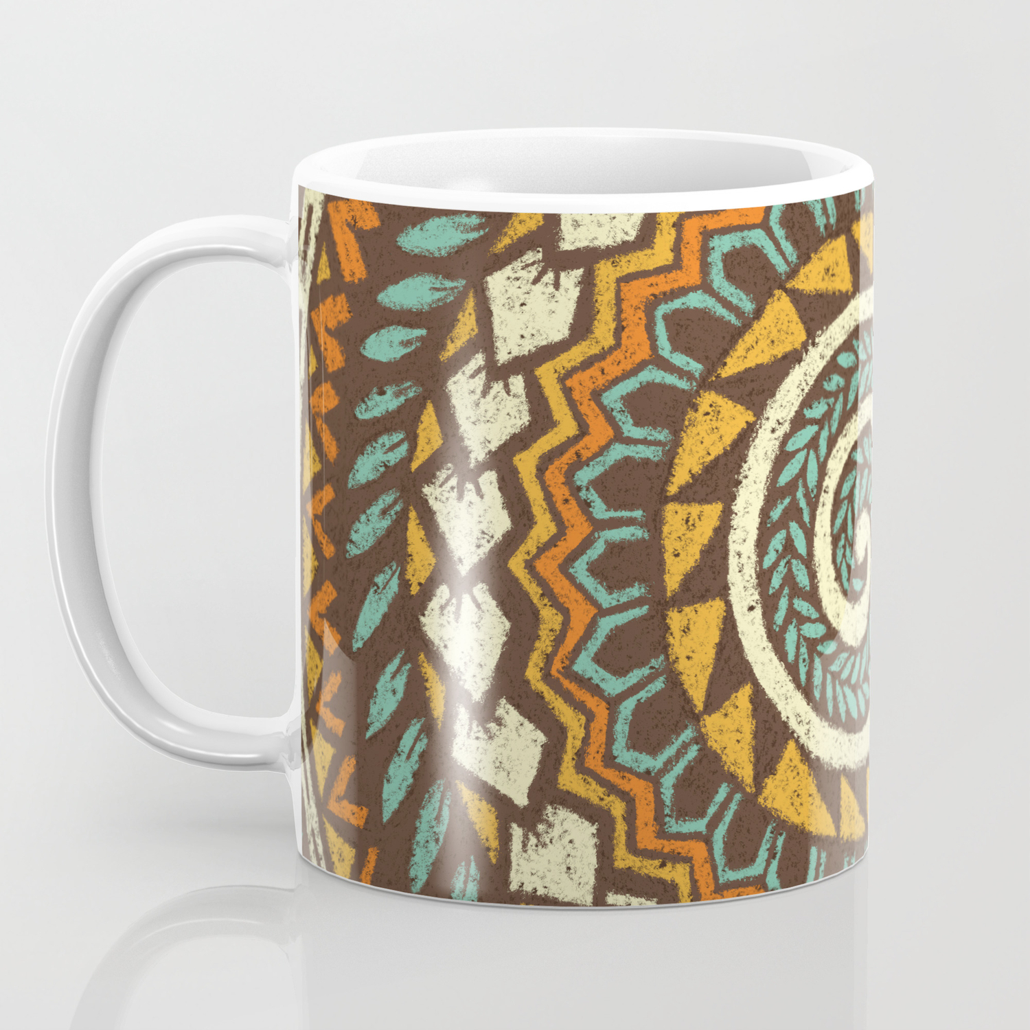 Retro Abstract 60s 70s Polynesian Tattoo Design Vintage Blue