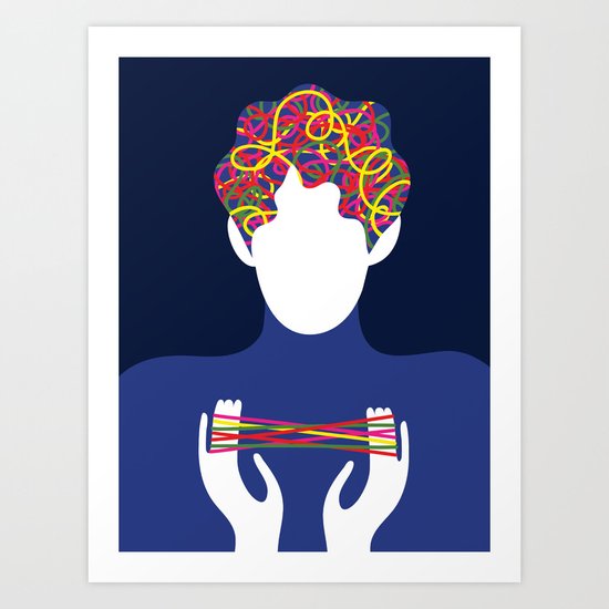 "A.I. Has Grown Up and Left Home" by Olimpia Zagnoli for Nautilus Art Print