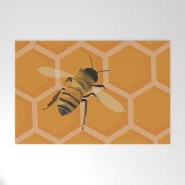 Honey Bee Comb Welcome Mat