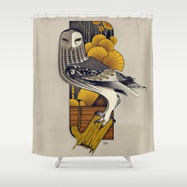Stylish Owl Shower Curtain
