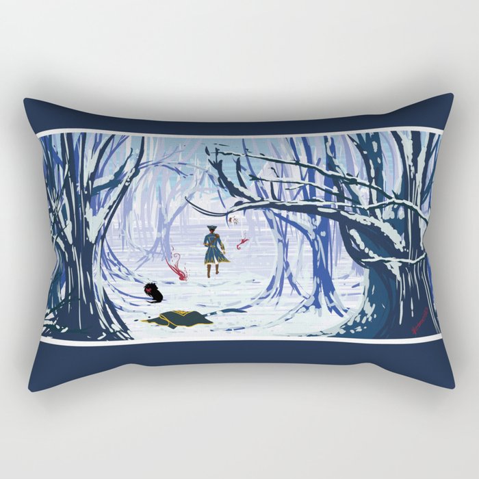 Snow and Trees Rectangular Pillow