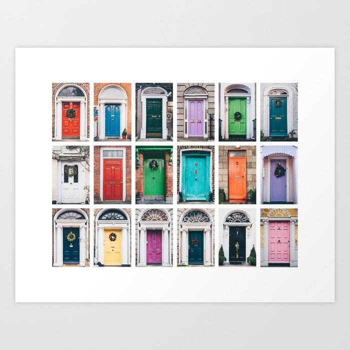 Doors of Dublin Art Print