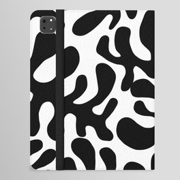 Black Matisse cut outs seaweed pattern on white background iPad Folio Case