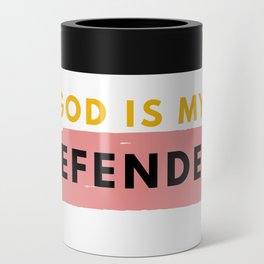 God is My Defender, Scripture Verse,  Bible Verse, Christian Quote, Religious Faith Sayings Can Cooler