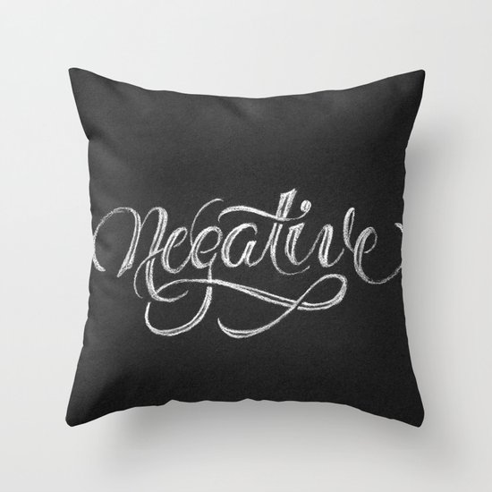 Negative Throw Pillow