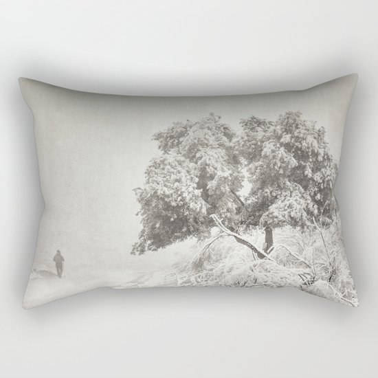 "Wandering into the fog" Rectangular Pillow