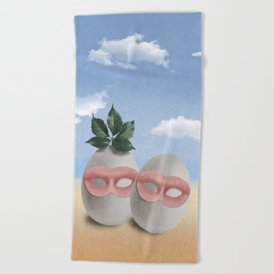 TRIBUTE TO R.M. (surreal abstract) Beach Towel