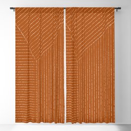Lines (Rust) Blackout Curtain