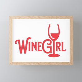WineGirl Red Framed Mini Art Print
