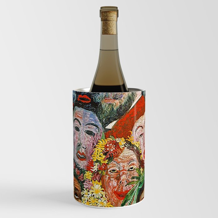 A face in the crowd; Ensor with Masks, selfportrait, Ensor aux masques grotesque art portrait