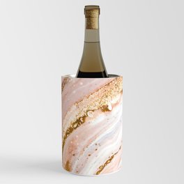 Blush Pink And Gold Liquid Color  Wine Chiller