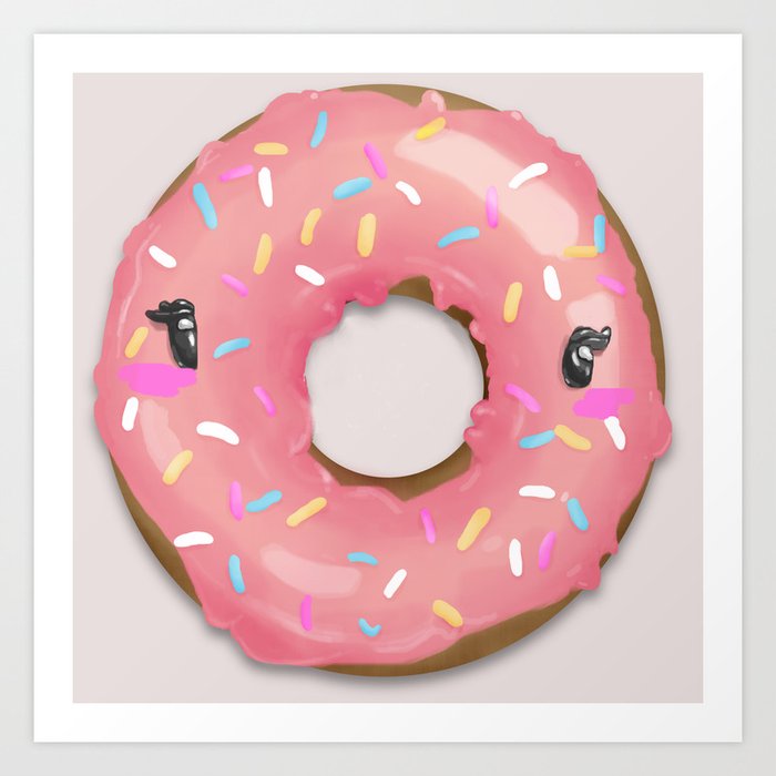 Blinky Doughnut Art Print
