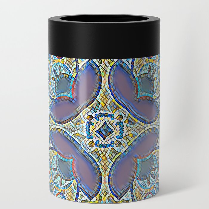 Mosaic Tile - Blue Can Cooler