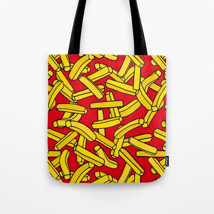 French Fries on Red Tote Bag