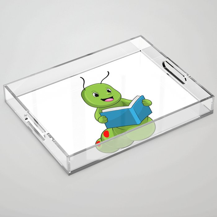Caterpillar at Reading with Book Acrylic Tray