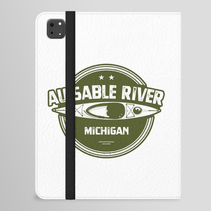 Au Sable River Michigan Kayaking iPad Folio Case