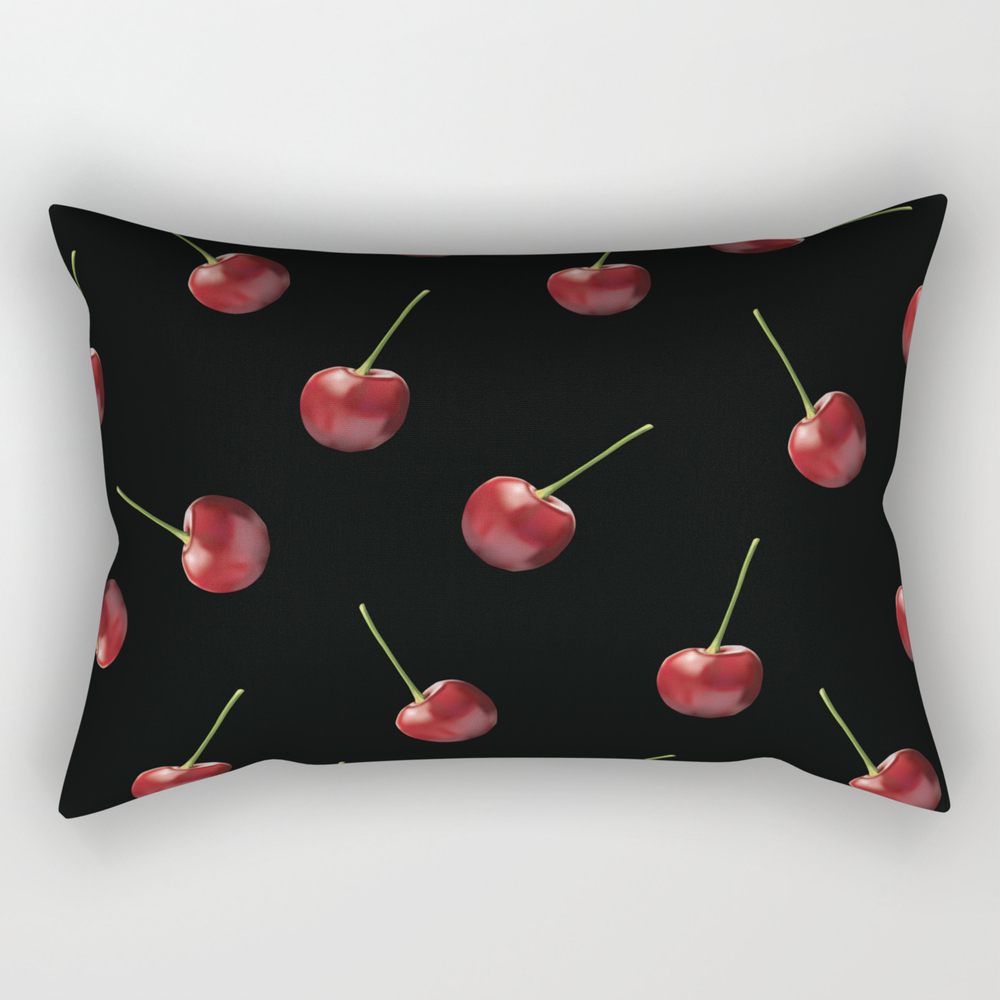 Cherry Picking Rectangular Pillow by doyledrawings