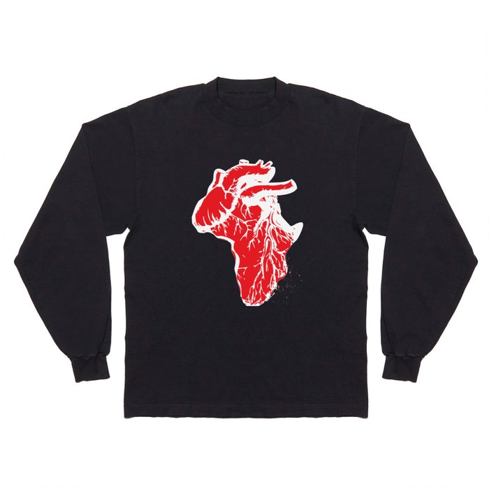 Heart Africa (for dark prints) Long Sleeve T Shirt