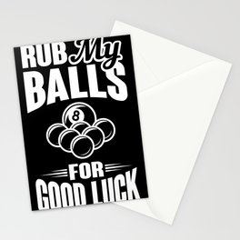 rub my billard balls Stationery Card