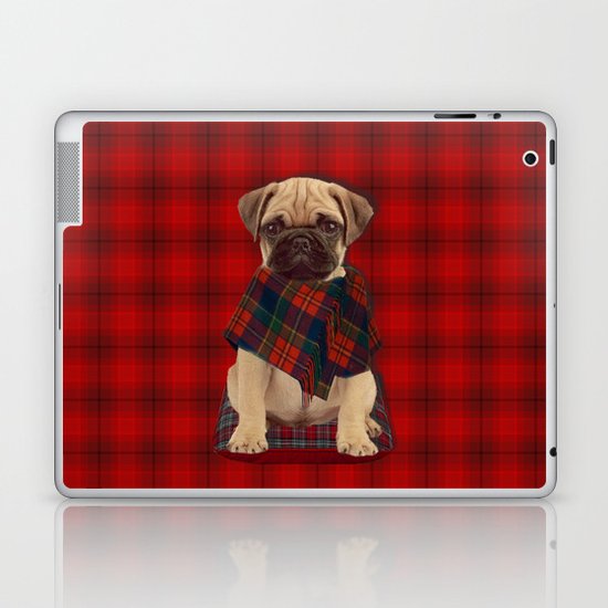The Plaid Poncho'ed Pug Laptop & iPad Skin