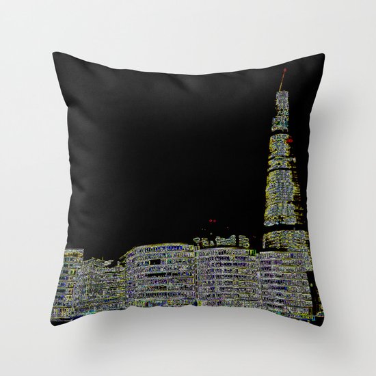 The Shard and London's South Bank Throw Pillow