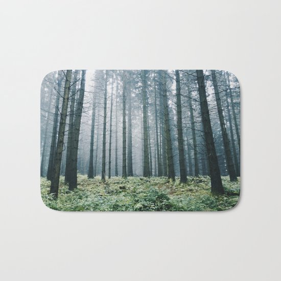 Forest adventures at dusk Bath Mat