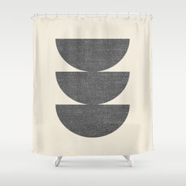 Half Circle 3 - Grey Shower Curtain