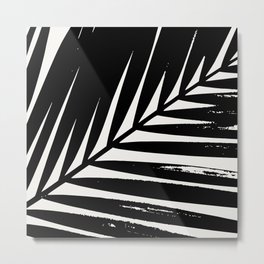 Palm Leaf Silhouette Metal Print