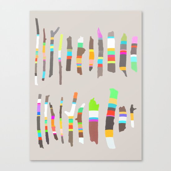 Painted Twigs 2 Canvas Print