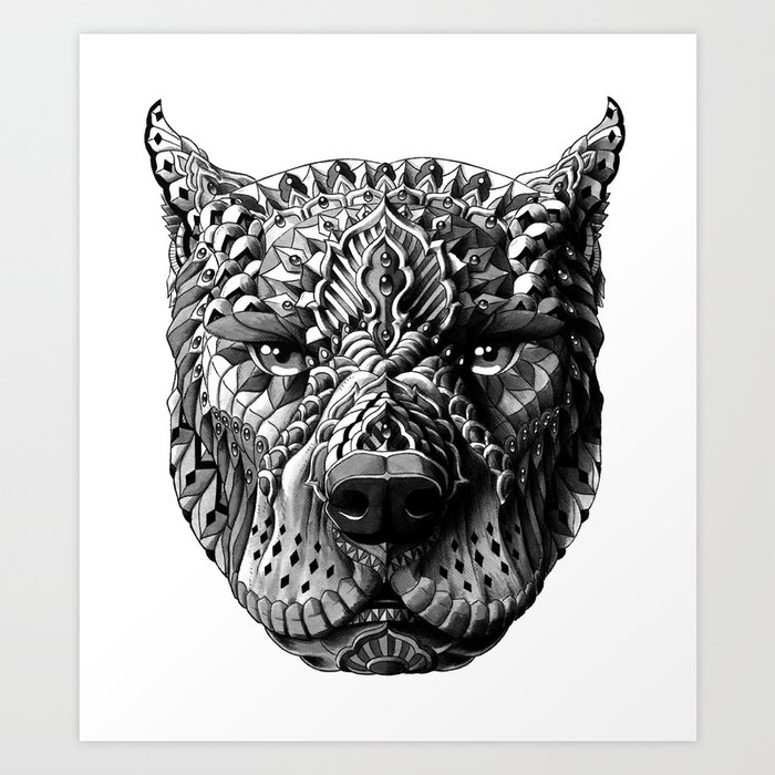 Pitbull Art Print by bioworkz | Society6