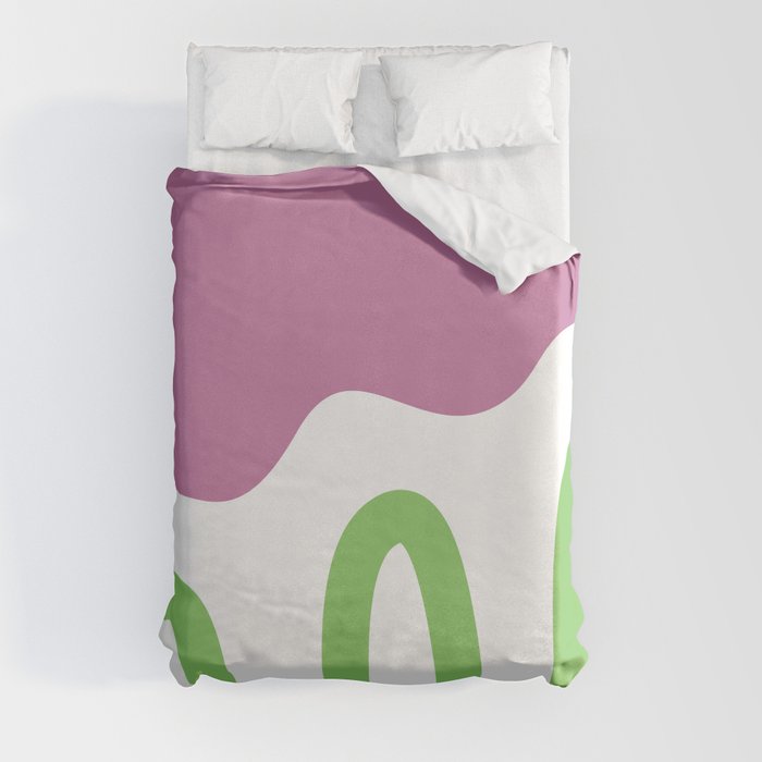 Simple curvature colorblock 2 Duvet Cover