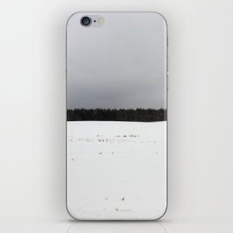 cloudy winter landscape iPhone Skin