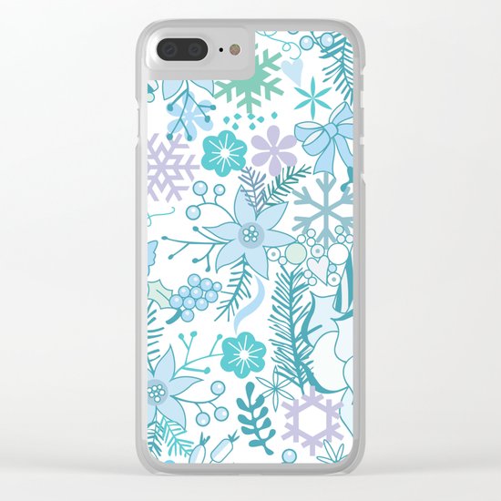 Bright xmas pattern Clear iPhone Case