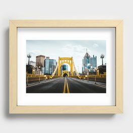 Pittsburgh Skyline Recessed Framed Print
