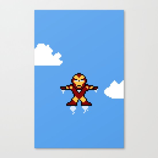 Iron Pixel Canvas Print