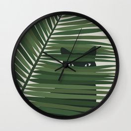 Cat and Plant 53 Wall Clock
