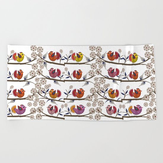 birds 1 Beach Towel