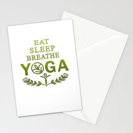 Eat - sleep - breathe - yoga Stationery Card