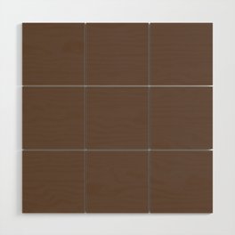 Dark Brown Solid Color Pairs Pantone Cocoa Brown 18-1222 TCX Shades of Brown Hues Wood Wall Art