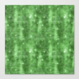 Glam Green Diamond Shimmer Glitter Canvas Print
