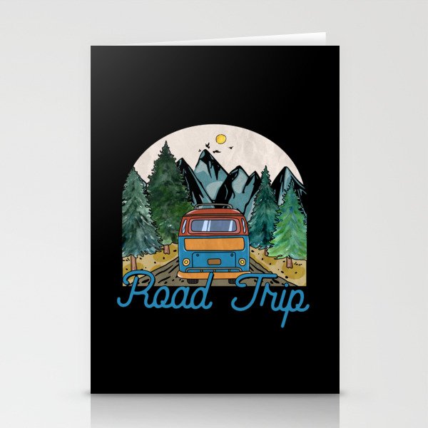 Road Trip RV Nature Design Stationery Cards
