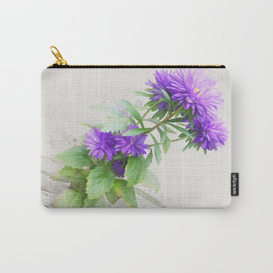 Purple Flowers, watercolors Carry-All Pouch