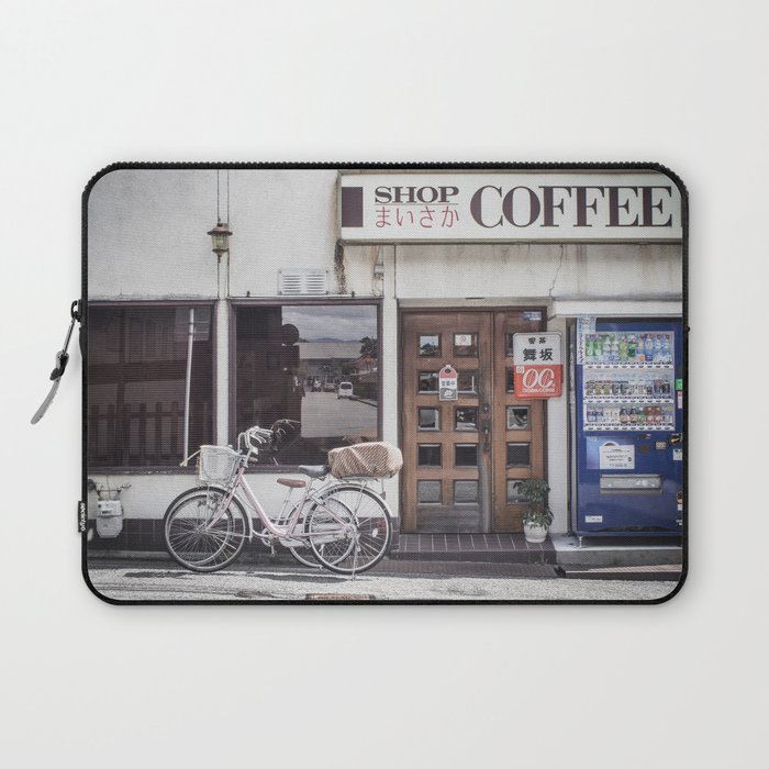 Bike and Coffee Shop in Kyoto Laptop Sleeve
