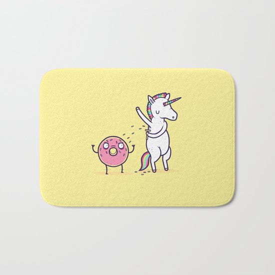 How donuts get sprinkles Bath Mat