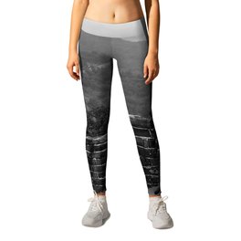 The Great Wall of China 2 Leggings | Thegreatwall, China, Photo, Digital, Greatwall, Black And White 