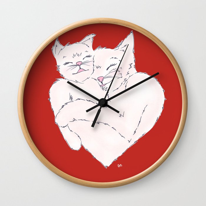 Smitten Kittens Wall Clock